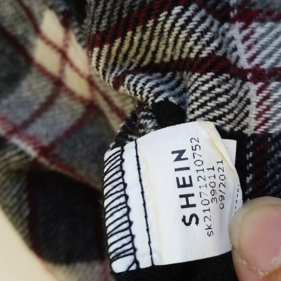 shein soft feel black plaid shacket 9-12 months baby boy - Picture 2 of 6